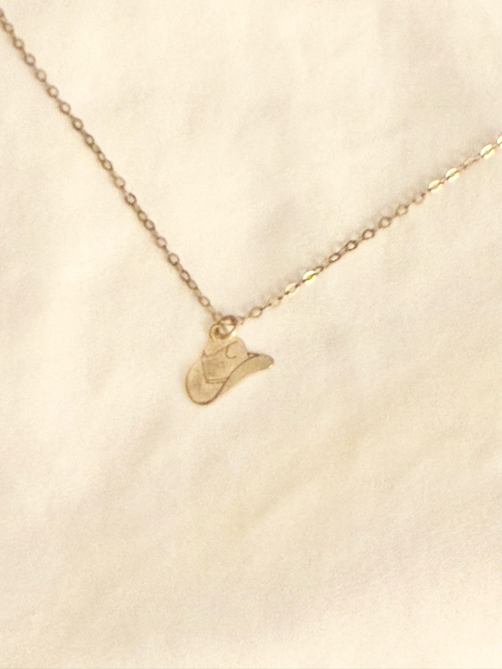 14k Gold-Filled Dainty Cowboy Hat Necklace